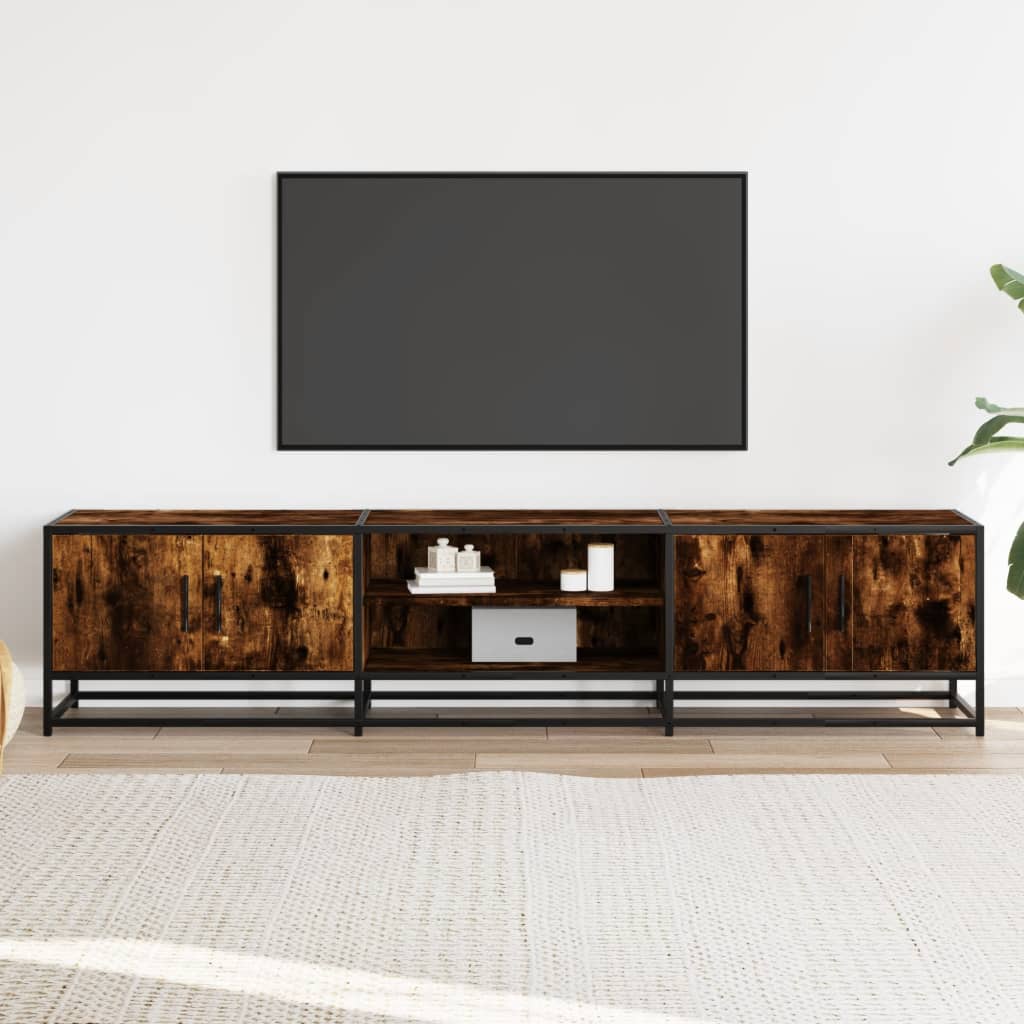 vidaXL füstös tölgy színű szerelt fa TV-szekrény 180 x 35 x 41 cm
