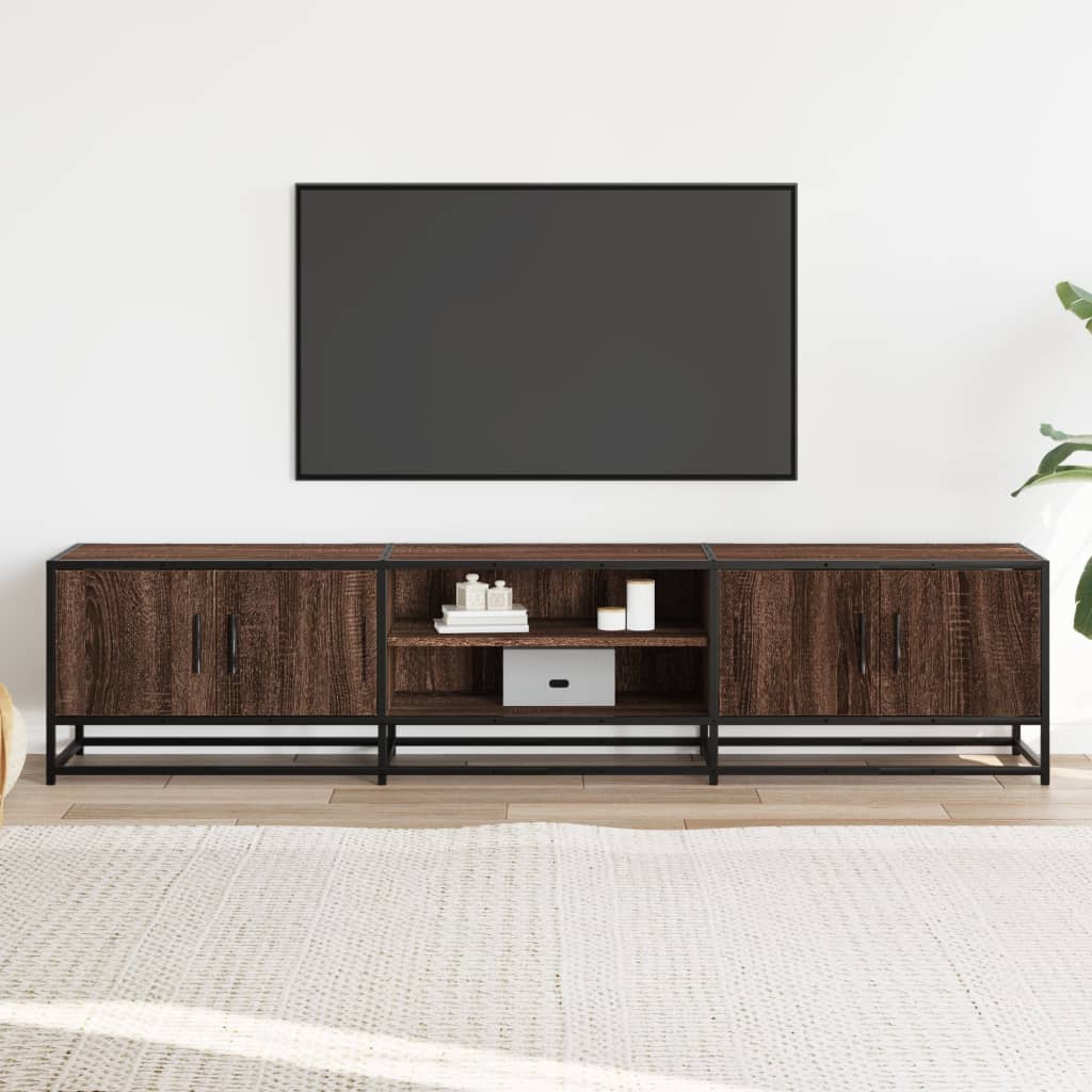 vidaXL Tv-meubel 180x35x41 cm bewerkt hout bruin eikenkleurig