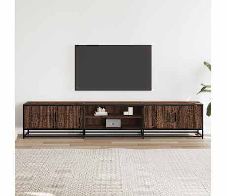 vidaXL TV Cabinet Brown Oak 210x35x41 cm Engineered Wood