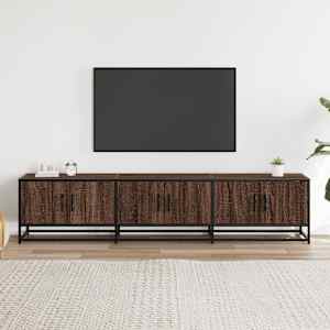 vidaXL Sj&oacute;nvarpssk&aacute;pur Br&uacute;nn Eik 180x35x41 cm Samsettur Vi&eth;ur