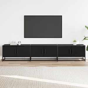 vidaXL TV ormarić crni 210 x 35 x 41 cm od konstruiranog drva