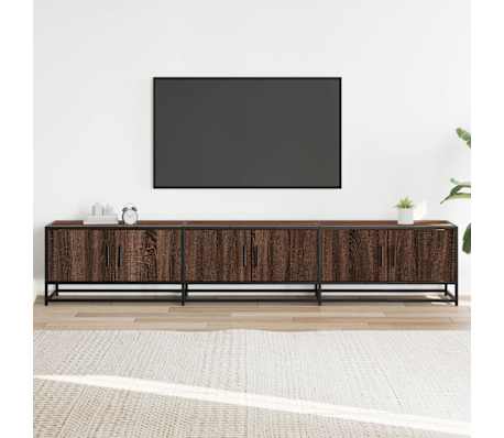 vidaXL TV Cabinet Brown Oak 210x35x41 cm Engineered Wood