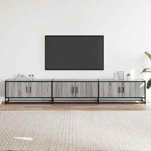 TV skříňka šedá sonoma 240 x 35 x 41 cm kompozitní dřevo - obrázek 3