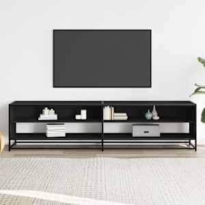 TV skříňka černá 180,5 x 40 x 46 cm kompozitní dřevo - obrázek 3