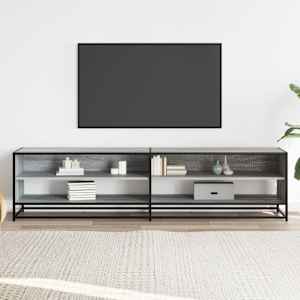 TV skříňka šedá sonoma 180,5 x 40 x 46 cm kompozitní dřevo - obrázek 3
