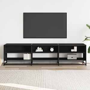 TV skříňka černá 180 x 40 x 46 cm kompozitní dřevo - obrázek 3