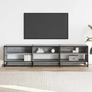 TV skříňka šedá sonoma 180 x 40 x 46 cm kompozitní dřevo - obrázek 3