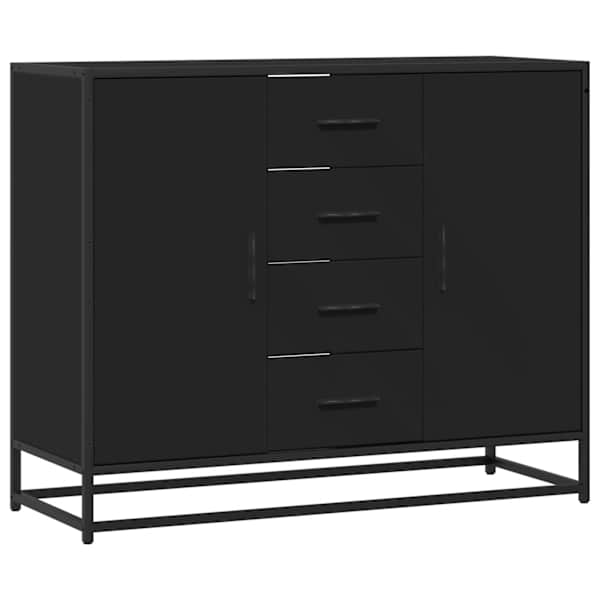 vidaXL puhvetkapp Must 92x35x76 cm Engineered Wood