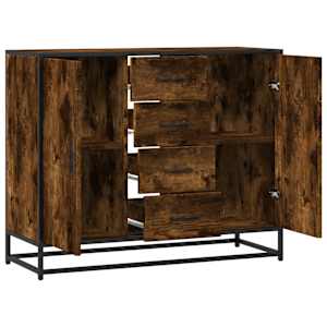 Příborník kouřový dub 92 x 35 x 76 cm kompozitní dřevo - obrázek 7