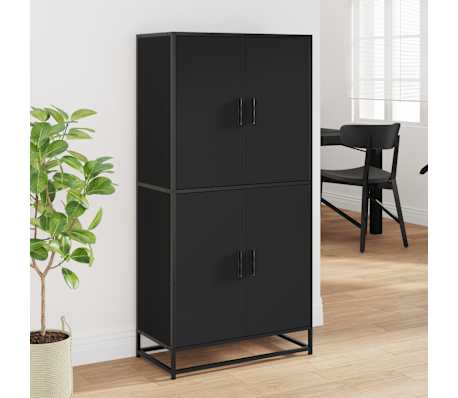 vidaXL Highboard Μαύρο 68x35x139 cm Κατασκευασμένο ξύλο