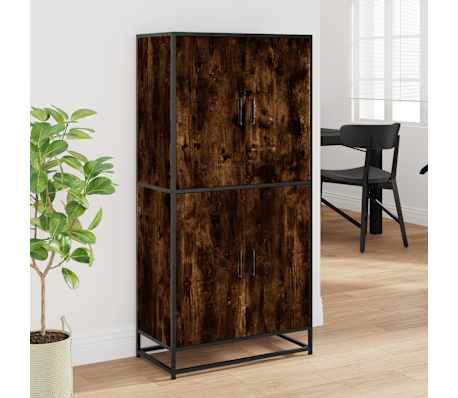 vidaXL Dulap nalt stejar fumuriu 68x35x139 cm lemn prelucrat