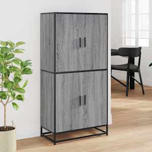 Skříň highboard šedá sonoma 68 x 35 x 139 cm kompozitní dřevo - obrázek 3