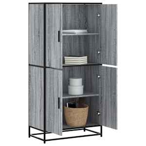 Visoka omara siva sonoma 68x35x139 cm inženirski les