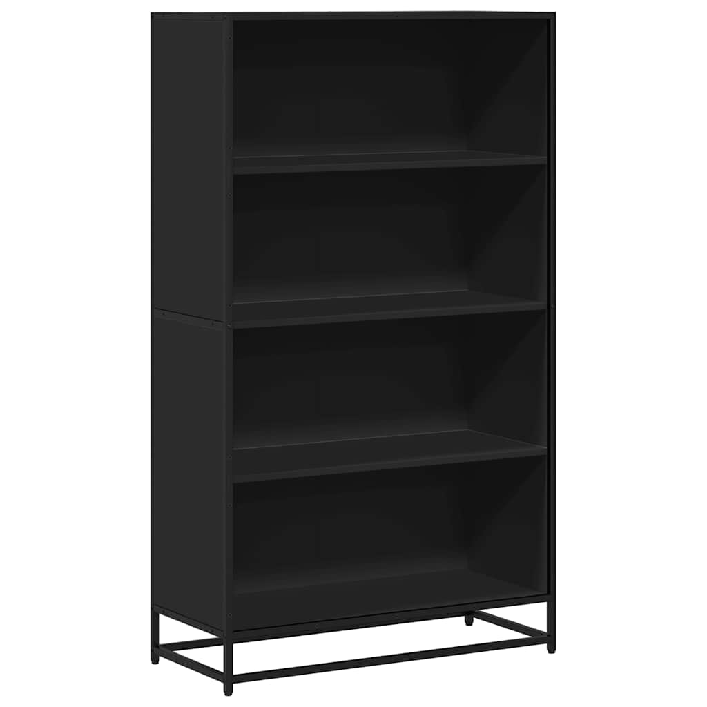 E-shop vidaXL Knižnica čierna 80,5x35x139 cm kompozitné drevo