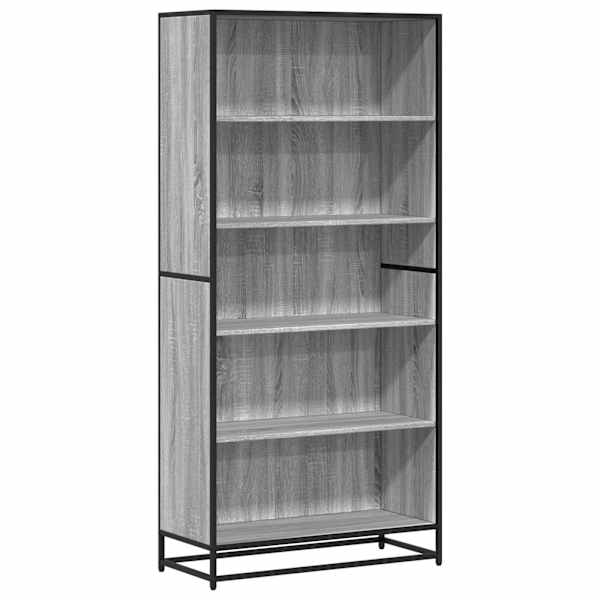 vidaXL raamatualus, hall Sonoma tamm, 80,5x35x170,5 cm, tehispuit