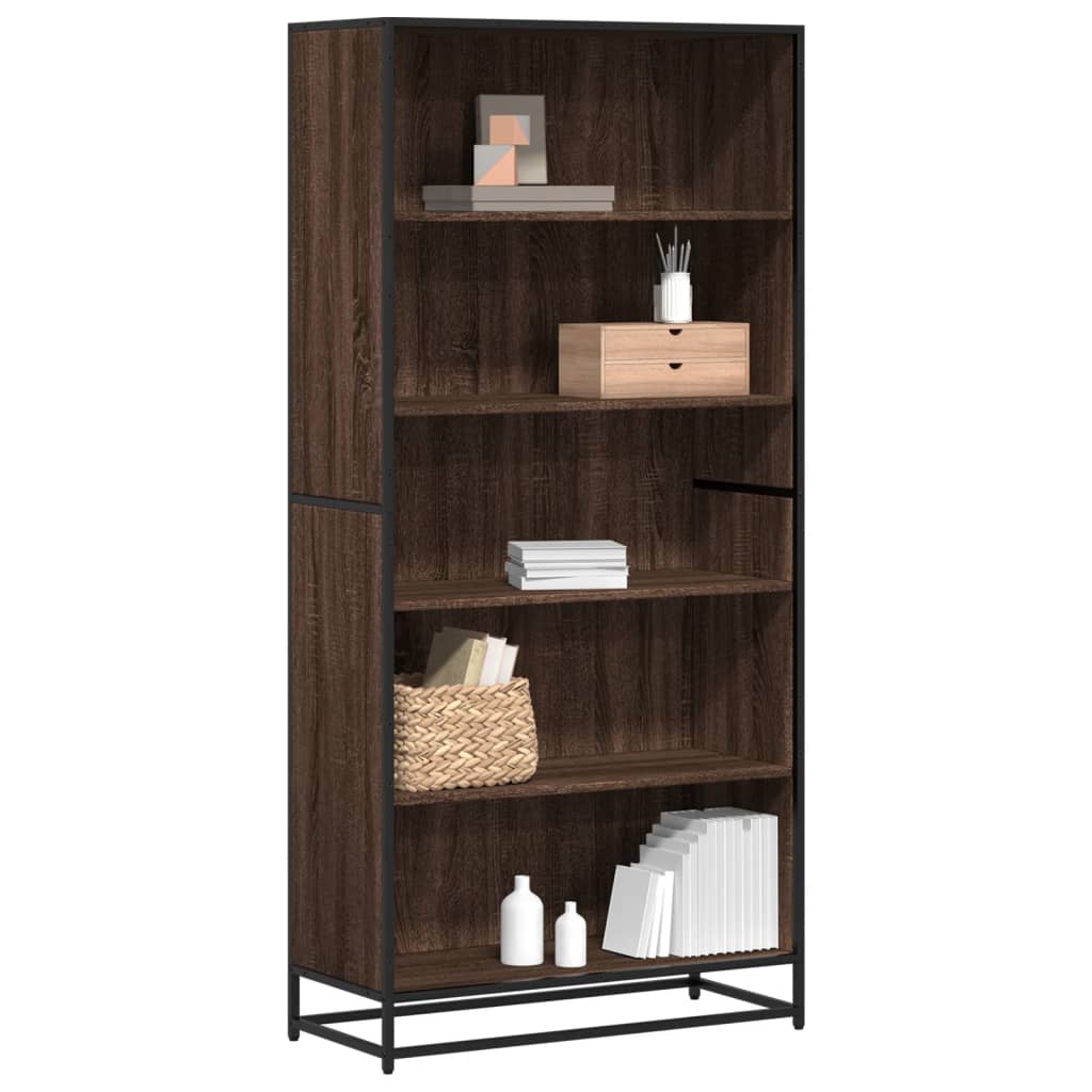 vidaXL Bücherregal Räuchereiche 80,5x35x170,5 cm Holzwerkstoff