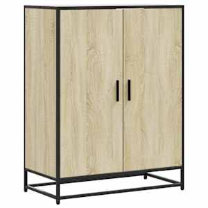 Botník dub sonoma 75 x 38 x 97,5 cm kompozitní dřevo a kov - obrázek 2