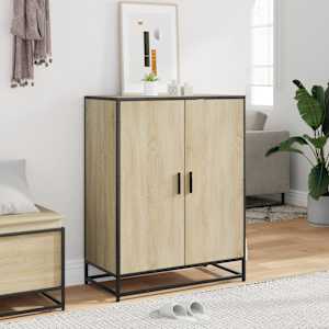 Botník dub sonoma 75 x 38 x 97,5 cm kompozitní dřevo a kov - obrázek 3