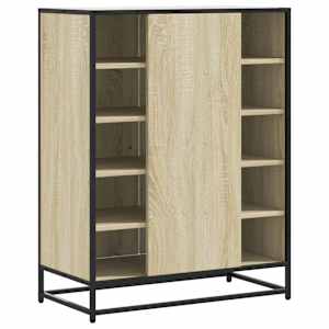 Botník dub sonoma 75 x 38 x 97,5 cm kompozitní dřevo a kov - obrázek 6