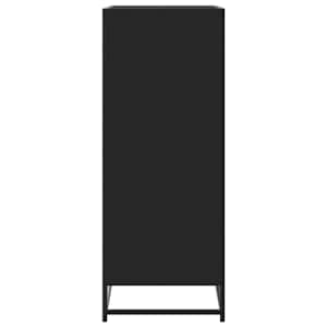 Botník černý 75 x 38 x 97,5 cm kompozitní dřevo a kov - obrázek 5