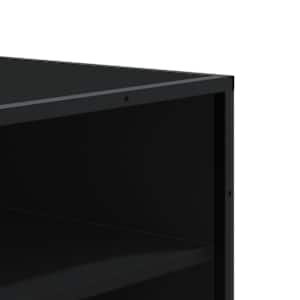 Botník černý 75 x 38 x 97,5 cm kompozitní dřevo a kov - obrázek 7