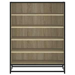 Botník dub sonoma 75 x 38 x 97,5 cm kompozitní dřevo a kov - obrázek 4