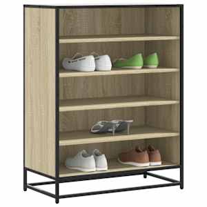 Botník dub sonoma 75 x 38 x 97,5 cm kompozitní dřevo a kov - obrázek 1