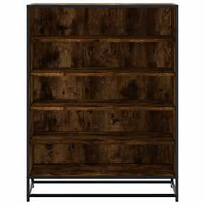 Botník kouřový dub 75 x 38 x 97,5 cm kompozitní dřevo a kov - obrázek 4