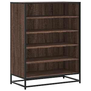 Botník hnědý dub 75 x 38 x 97,5 cm kompozitní dřevo a kov - obrázek 2