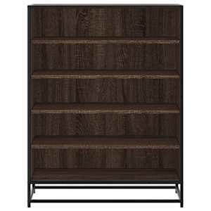 Botník hnědý dub 75 x 38 x 97,5 cm kompozitní dřevo a kov - obrázek 4