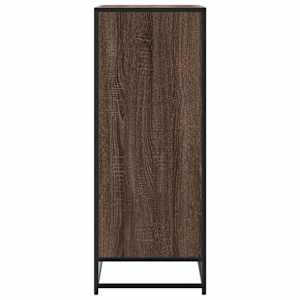 Botník hnědý dub 75 x 38 x 97,5 cm kompozitní dřevo a kov - obrázek 5
