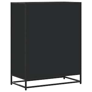 Botník černý 75 x 38 x 97,5 cm kompozitní dřevo a kov - obrázek 6
