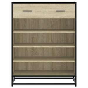 Botník dub sonoma 75 x 38 x 97,5 cm kompozitní dřevo a kov - obrázek 4