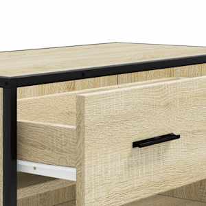 Botník dub sonoma 75 x 38 x 97,5 cm kompozitní dřevo a kov - obrázek 8