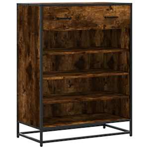 vidaXL jalatsikapp, suitsutatud tamm, 75x38x97,5 cm, tehispuit
