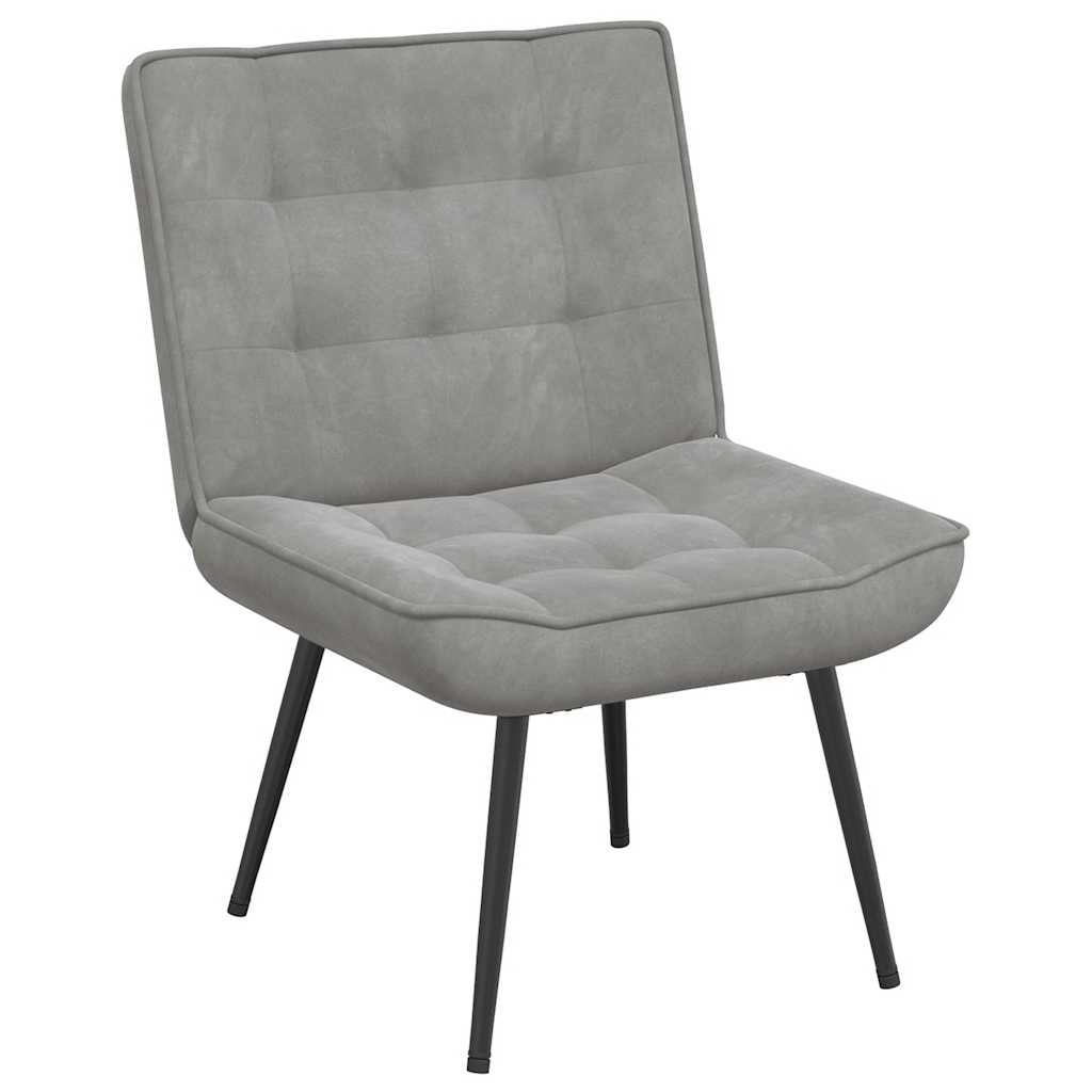 vidaXL Scaun de relaxare gri deschis 64x74x84 cm catifea