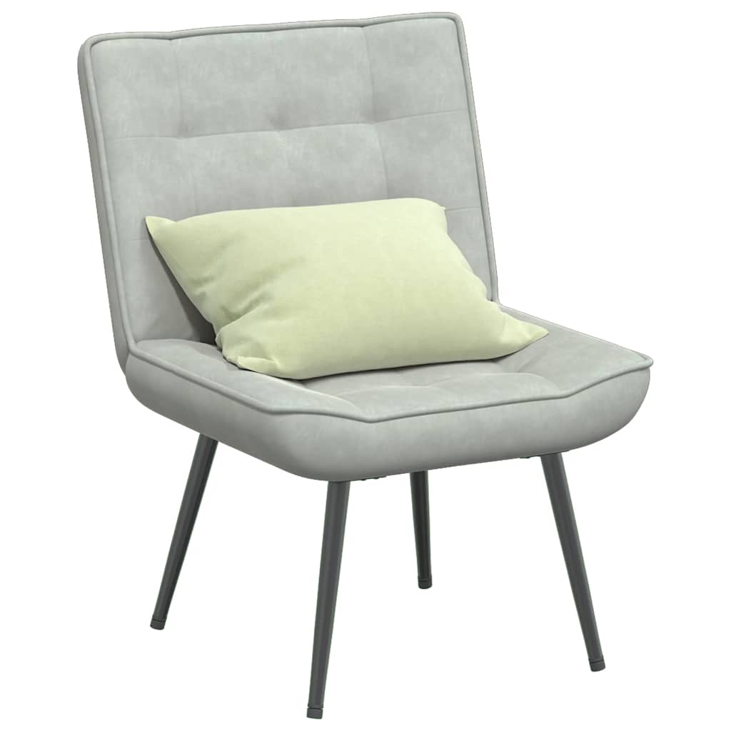 vidaXL Relaxsessel Hellgrau 64x74x84 cm Samt