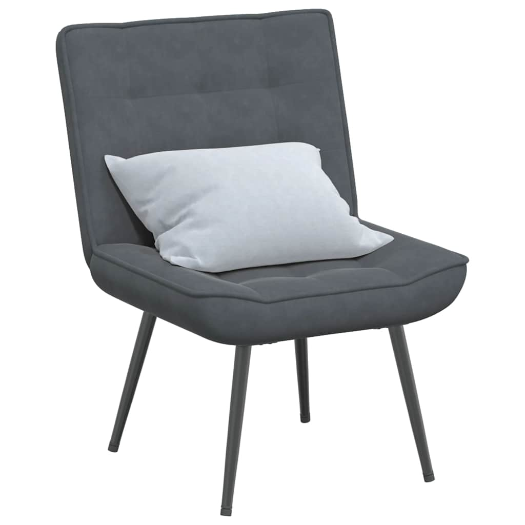 vidaXL Relaxing Chair Dark Grey 64x74x84 cm Velvet