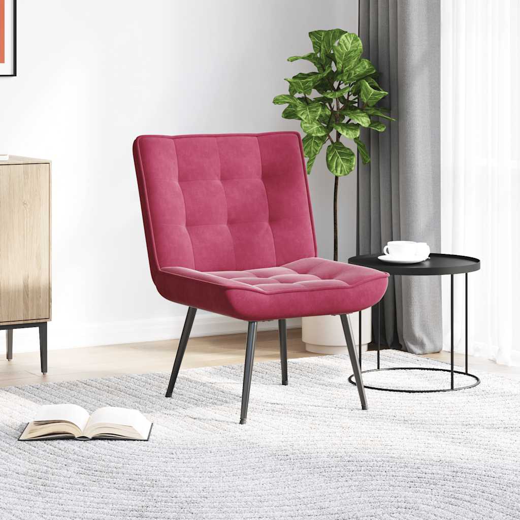 vidaXL Relaxačné kreslo Wine Red 64x74x84 cm Zamat