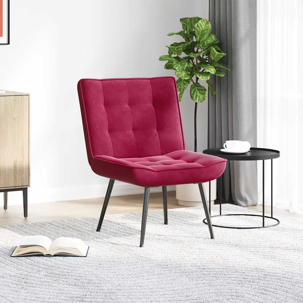 vidaXL Relaxsessel Weinrot 64x74x84 cm Samt