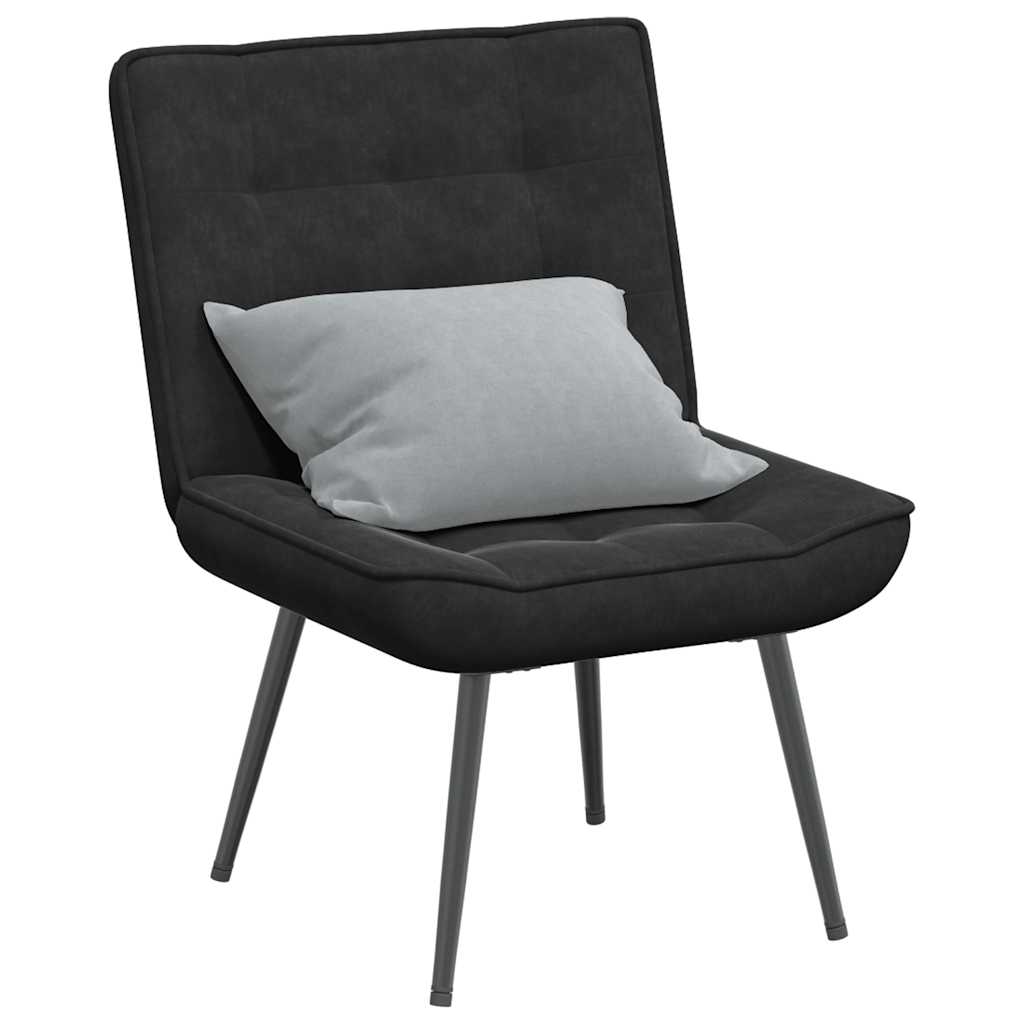 vidaXL Scaun de relaxare negru 64x74x84 cm catifea