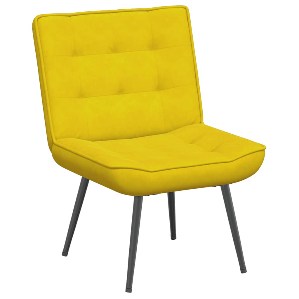 vidaXL Relaxační křeslo žluté 64x74x84 cm samet