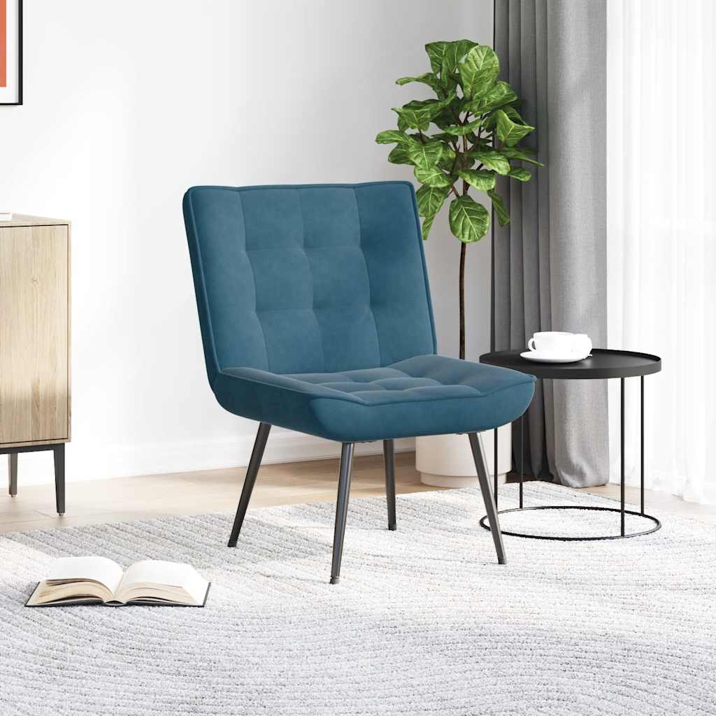 Thumbnail - vidaXL Relaxsessel Blau 64x74x84 cm Samt