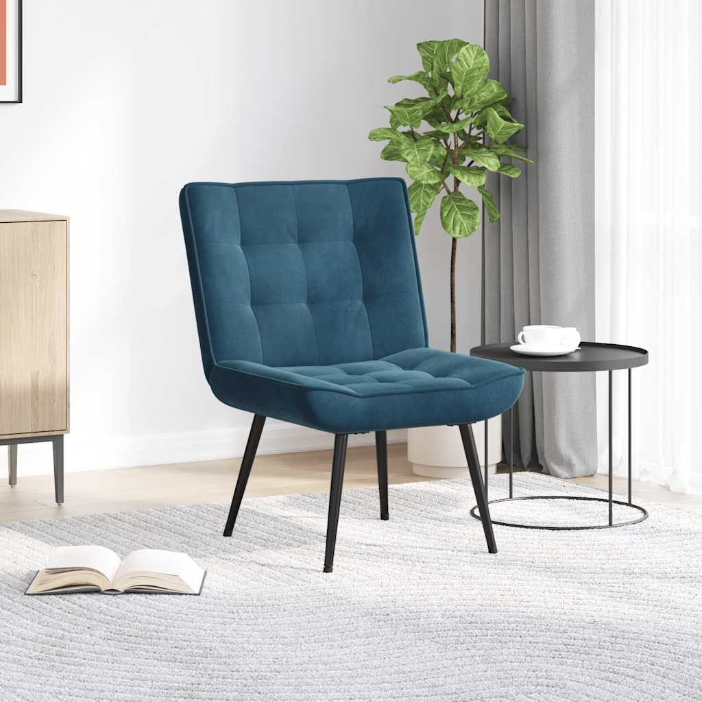 vidaXL Relaxsessel Blau 64x74x84 cm Samt