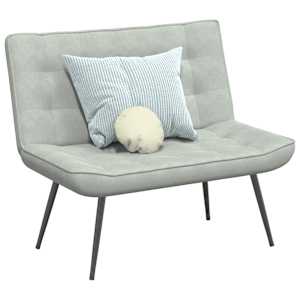 Klop svetlo siva 110x74x84 cm žamet