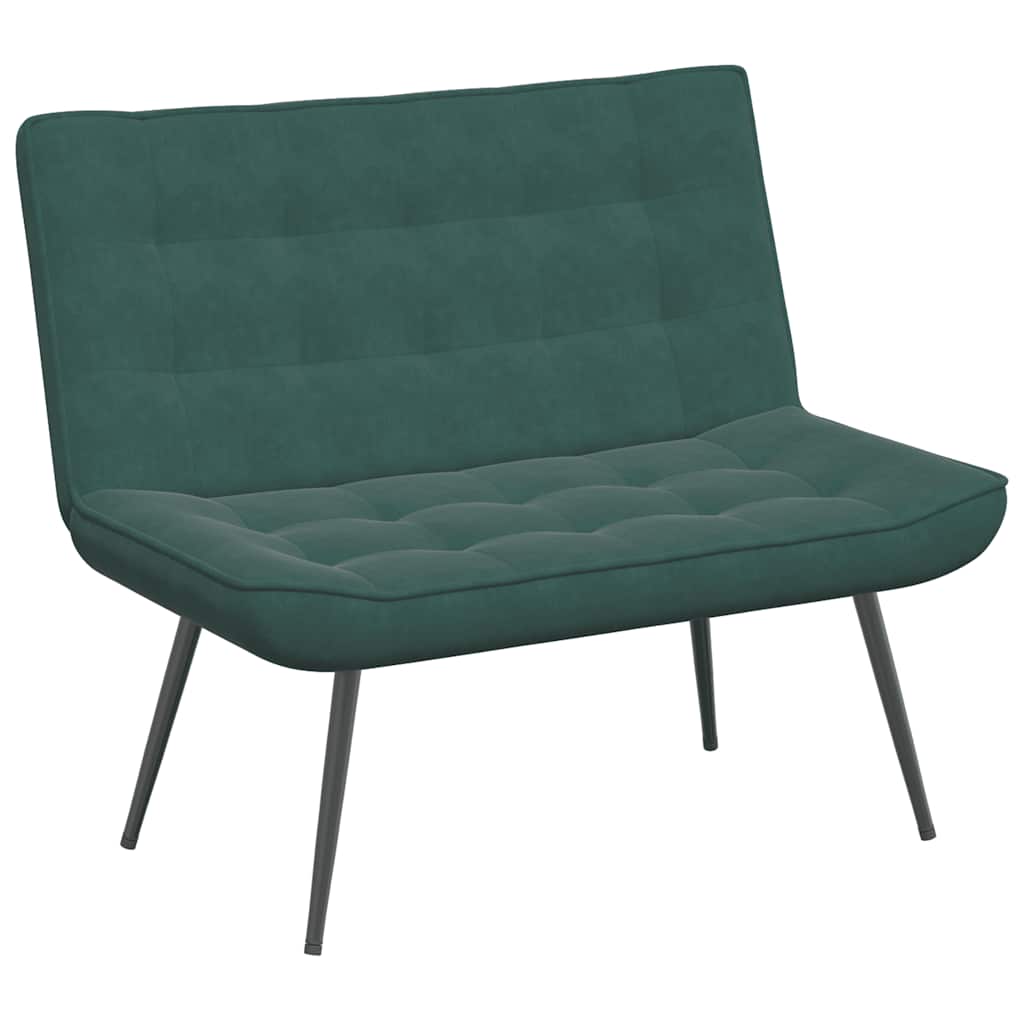 vidaXL Lavice tmavě zelená 110x74x84 cm samet