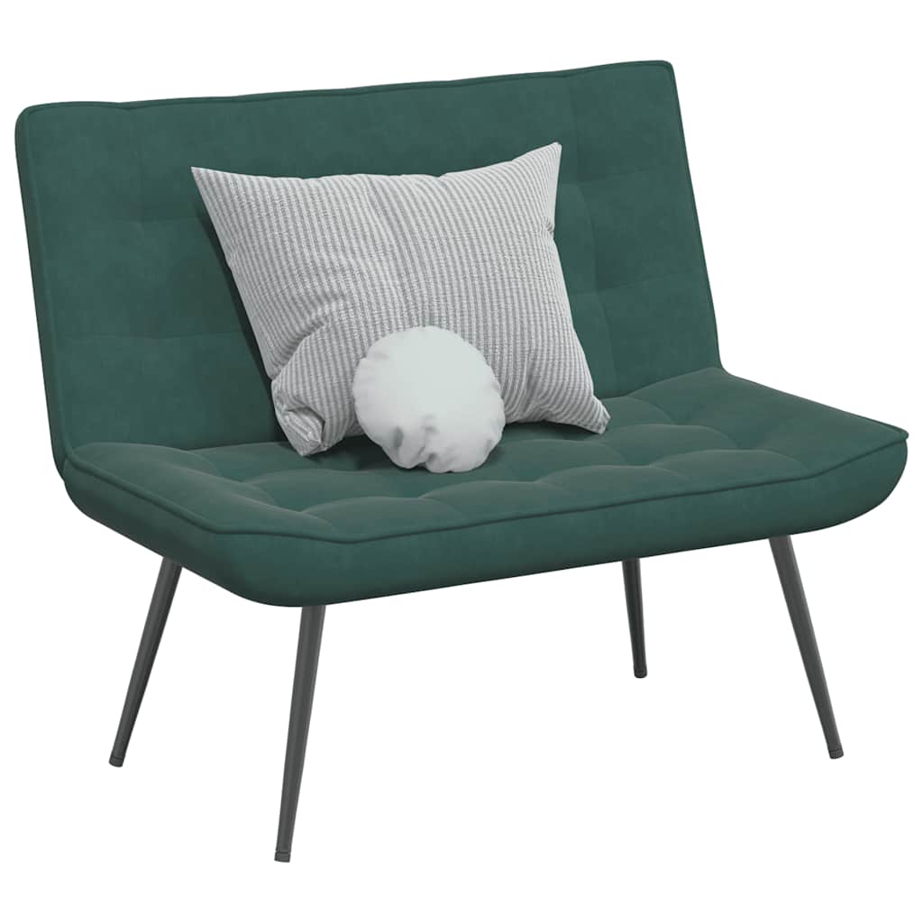 vidaXL Sitzbank Dunkelgrün 110x74x84 cm Samt