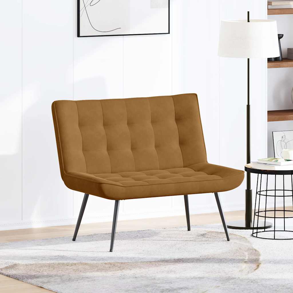 vidaXL Bancă maro 110x74x84 cm catifea