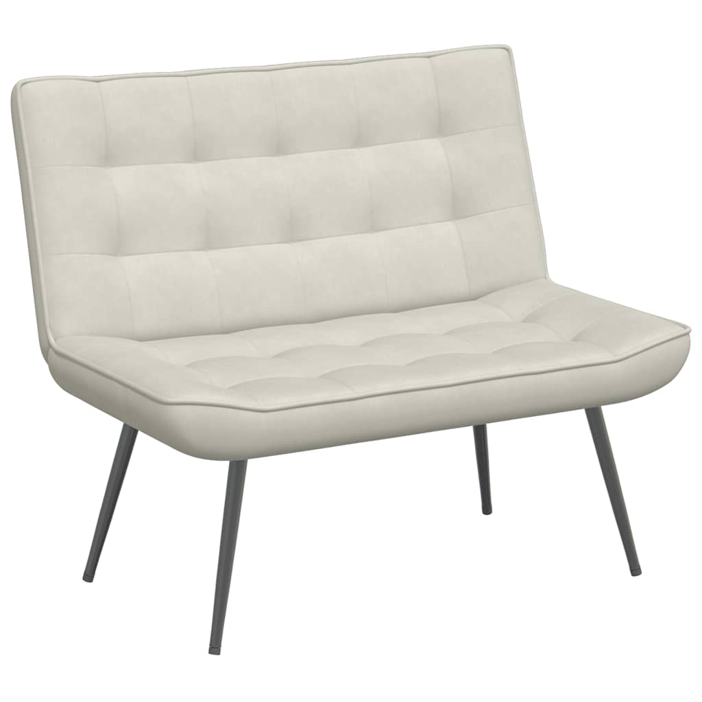 vidaXL Lavice krémová 110x74x84 cm samet