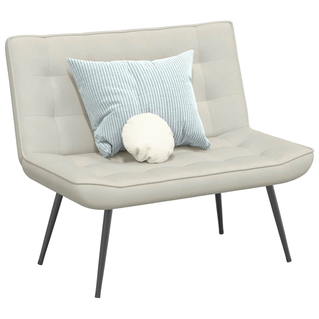 Thumbnail - vidaXL Sitzbank Creme 110x74x84 cm Samt